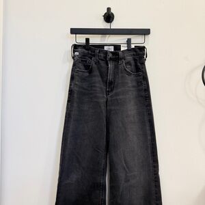 Citizens Of Humanity Loli Charcoal Wide Leg Jeans